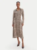 Sukienki - Morgan Sukienka koszulowa 261-RINGO Beżowy Regular Fit - miniaturka - grafika 1