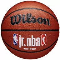 Koszykówka - Piłka koszykowa Wilson JR NBA Logo Indoor Outdoor brązowa WZ2009801XB7 - miniaturka - grafika 1