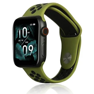 Beline pasek Apple Watch Sport Silicone 42/44/45/49mm zielono-czarny green/black - Akcesoria do smartwatchy - miniaturka - grafika 1