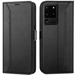 Etui na telefon komórkowy Samsung Galaxy S20 Ultra flip case składane etui ochronne, czarne - Etui i futerały do telefonów - miniaturka - grafika 1