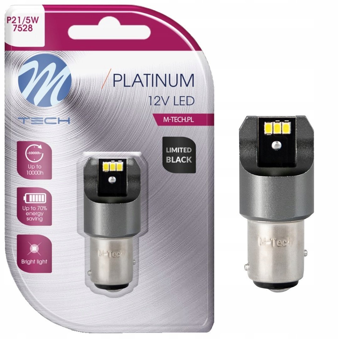 Żarówka P21/5w Led Bay15d Canbus 12/24v Biała