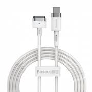 Kable - Baseus Kabel magnetyczny Zinc Magnetic USB-C type C do MagSafe 60W 2m Biały CATXC-V02 - miniaturka - grafika 1