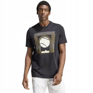 Koszulka adidas Tennis ARC Tee IS2415 czarny L - Koszulki męskie - miniaturka - grafika 1