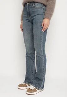 Niebieskie Bawełniane Jeansy Dzwony z Regularnym Stanem Zenorra - Spodnie damskie - miniaturka - grafika 1