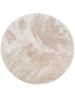 Dywany - Dywan shaggy Shiny Ivory kremowy okrągły śr. 120 cm - miniaturka - grafika 1