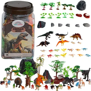 Dinozaury Duży Zestaw Figurek W Pudełku Zestaw Dinozaurów W Walizce Jajko - Figurki dla dzieci - miniaturka - grafika 1