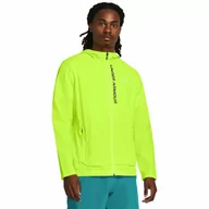 Kurtki męskie - Męska kurtka do biegania Under Armour Outrun The Storm Jacket - zielona - UNDER ARMOUR - miniaturka - grafika 1
