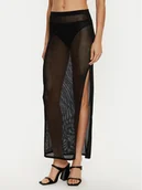 Spódnice - Calvin Klein Swimwear Spódnica maxi KW0KW02734 Czarny Regular Fit - miniaturka - grafika 1