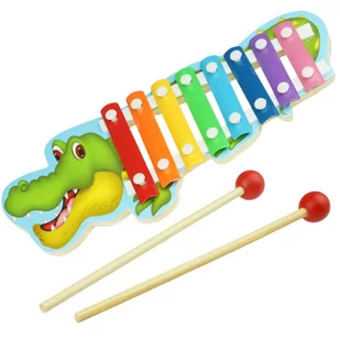 Cymbałki drewniane edukacyjna zabawka dla dzieci krokodyl - Instrumenty muzyczne dla dzieci - miniaturka - grafika 1