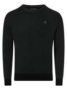 GUESS - Sweter męski, zielony|czarny - Swetry męskie - miniaturka - grafika 1