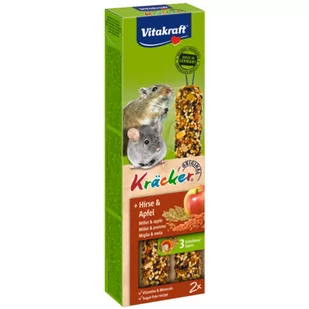 Kolba dla myszki Kracker 2 sztuki proso/jabłko Vitakraft - Karma dla gryzoni - miniaturka - grafika 1