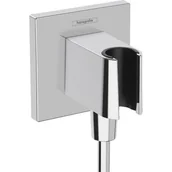 Akcesoria do armatury i ceramiki - Hansgrohe FixFit E przyłącze kątowe z uchwytem prysznicowym chrom 26889000 - miniaturka - grafika 1