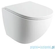 Kompakty WC - Omnires Ottawa Comfort miska WC wisząca + deska wolnoopadająca biały mat OTTAWACMWBM | - miniaturka - grafika 1
