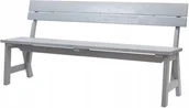 Wyposażenie miejsc publicznych - Ławka ogrodowa drewno sosnowe szara ławka parkowa ławka z oparciem ławka meble ogrodowe Robust 9855 - miniaturka - grafika 1