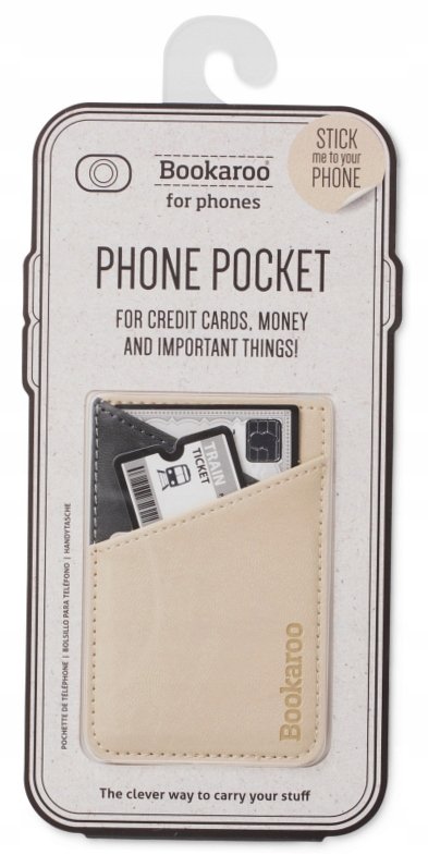 Bookaroo Phone pocket portfel na telefon beżowy