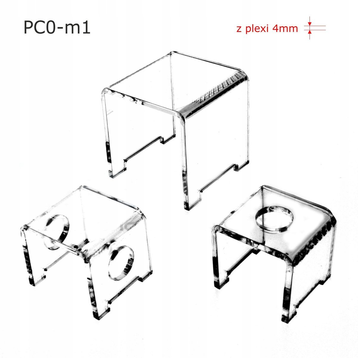 Schodek PC0-m1 - sześcian mix 3 szt. Podstawka ekspozytor z plexi