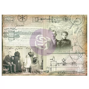 Cienki dekoracyjny papier Prima Marketing - SCIENCE LOVER 6 szt. - Decoupage - miniaturka - grafika 1