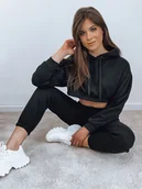 Dresy damskie - Komplet damski dresowy SERINE czarny Dstreet AY0643-XL - miniaturka - grafika 1