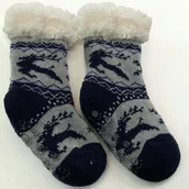 Skarpetki dla dzieci - SKARPETKI DZIECIĘCE GRUBE ANTYPOŚLIZGOWE 0-12 ABS - miniaturka - grafika 1