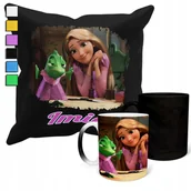 Gadżety dla niej i dla niego - ZESTAW KUBEK MAGICZNY + POSZEWKA Z PODUSZKĄ- KSIĘŻNICZKA ROSZPUNKA + IMIĘ - miniaturka - grafika 1