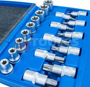 Klucze nasadowe TORX BITY 1/2 E-TORX 19el SILVER - Klucze i nasadki - miniaturka - grafika 4