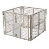 Budy dla psów - Klatka dla psa, 900 x 900 x 667 mm, biała - miniaturka - grafika 1