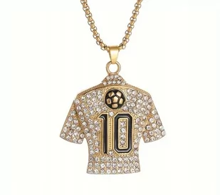 Naszyjnik wisiorek koszulka Lionel Messi 10 Goat złoty prezent streetwear - Wisiorki - miniaturka - grafika 1