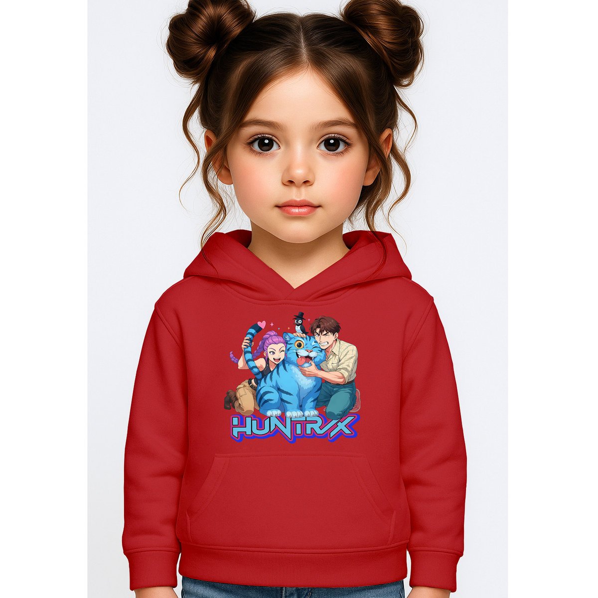 BLUZA DZIECIĘCA KPOP DEMON HUNTERS HUNTRIX 146-152 Z KAPTUREM BAWEŁNIANA