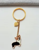 Breloki - Złoty Breloczek Brelok Do Kluczy Pies Corgi - miniaturka - grafika 1