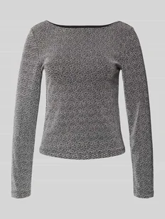 Bluzka o kroju regular fit z długim rękawem i fakturowanym wzorem model ‘JINA’ - Bluzki damskie Bluzka o kroju regular fit z długim rękawem i fakturowanym wzorem model ‘JINA’ - Bluzki damskie - miniaturka - grafika 1