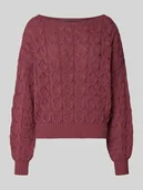 Swetry damskie - Sweter o kroju relaxed fit z mieszanki bawełny model ‘BRYNN’ - miniaturka - grafika 1