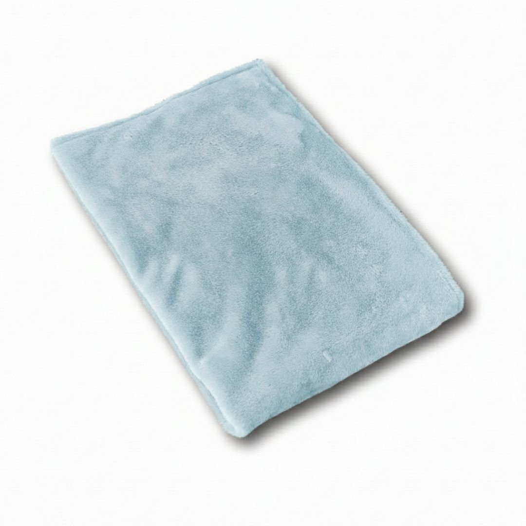 Kocyk Niemowlęcy 100x75 Minky Plush Dwustronny Niebieski Mu&Mu