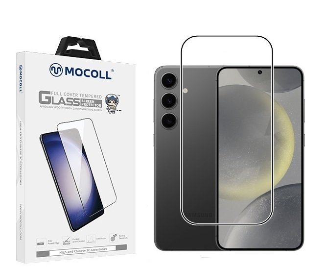 Szkło Ochronne MOCOLL 2,5D Full Cover HD z ramką Samsung Galaxy S24