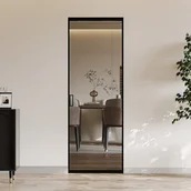 Drzwi wewnętrzne - Drzwi przesuwne z ukrytym systemem przesuwnym – aluminium i szkło hartowane przydymione – wys. 205 x dł. 93 cm – LINCI II - miniaturka - grafika 1