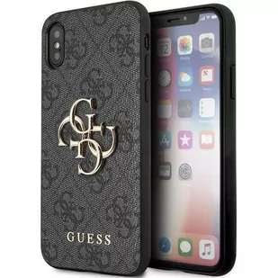 Guess GUHCPX4GMGGR iPhone X/XS szary/grey hardcase 4G Big Metal Logo - Etui i futerały do telefonów - miniaturka - grafika 1