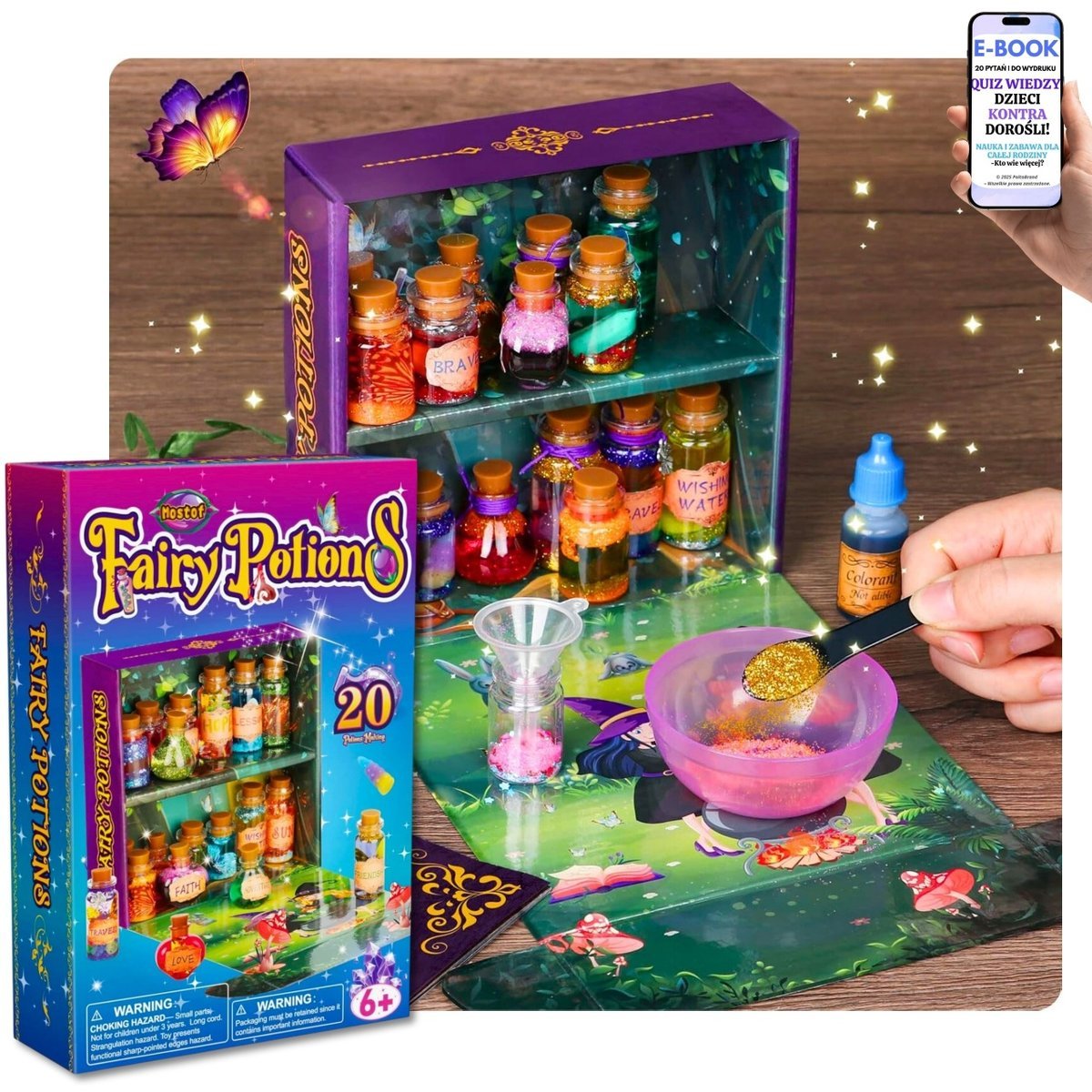 Kreatywny Zestaw do Tworzenia Magicznych Mikstur – Eliksiry, Skrzydła, Kryształy – Magiczna Przygoda z Mostof dla Dzieci PREZENT DLA CÓRKI SYNA + EB..
