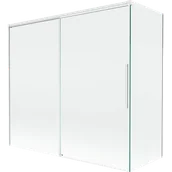 Parawany nawannowe - Mexen Rox parawan nawannowy 2-skrzydłowy rozsuwany 170 + 70 x 150 cm, transparent, biały - 8C9-170-070-20-00 - miniaturka - grafika 1