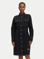 Sukienki - Karl Lagerfeld Jeans Sukienka jeansowa A3W13015 Granatowy Regular Fit - miniaturka - grafika 1