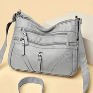 Torebki damskie - TEMU Damska i Unisex Wielowarstwowa Torba Krzyżowa z Zamkiem Błyskawicznym - Torebka Idealna na Codzienność, Wszechstronna i Warstwowa - miniaturka - grafika 1