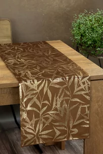 Bieżnik 35 x 140 Dekoracyjny Velvet Blink15 Brąz - Obrusy i serwetki - miniaturka - grafika 1
