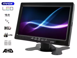 Monitor samochodowy LCD 7 cali 12/24V kabel 5M oraz kamera cofania 4pin zestaw AHD - Car Video - miniaturka - grafika 2