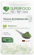 Suplementy naturalne - MedicaLine Trawa jęczmienna bio w proszku 200g białko witamina C wapń żelazo cynk hordeum vulgare MC161 - miniaturka - grafika 1