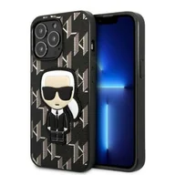 Etui i futerały do telefonów - Obudowa dla telefonów komórkowych Karl Lagerfeld Monogram Ikonik na Apple iPhone 13 Pro KLHCP13LPMNIKBK Czarny - miniaturka - grafika 1