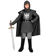Stroje karnawałowe - Strój Rycerz szary tunika-128 - miniaturka - grafika 1