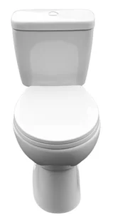 Halbar bezkołnierzowy z deską wolnoopadającą biały - Kompakty WC - miniaturka - grafika 1