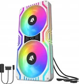 Wentylatory komputerowe - Wentylator AsiaHorse Matrix 240 ARGB Biały ASIA HORSE FANS F5X - miniaturka - grafika 1