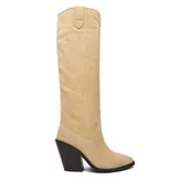 Kozaki damskie - Kowbojki Badura EO-BRAYLE-01 Beżowy - miniaturka - grafika 1