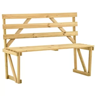vidaXL Ławka ogrodowa, 120 cm, impregnowane drewno sosnowe 315393 - Ławki ogrodowe - miniaturka - grafika 1
