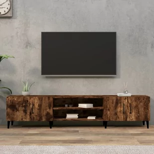 vidaXL Szafka pod TV, przydymiony dąb, 180x31,5x40 cm - Szafki RTV - miniaturka - grafika 1