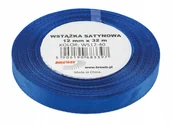 Pasmanteria - Brewis Wstążka dekoracyjna satynowa 12mmx32m ciemnoniebieska 40 - miniaturka - grafika 1